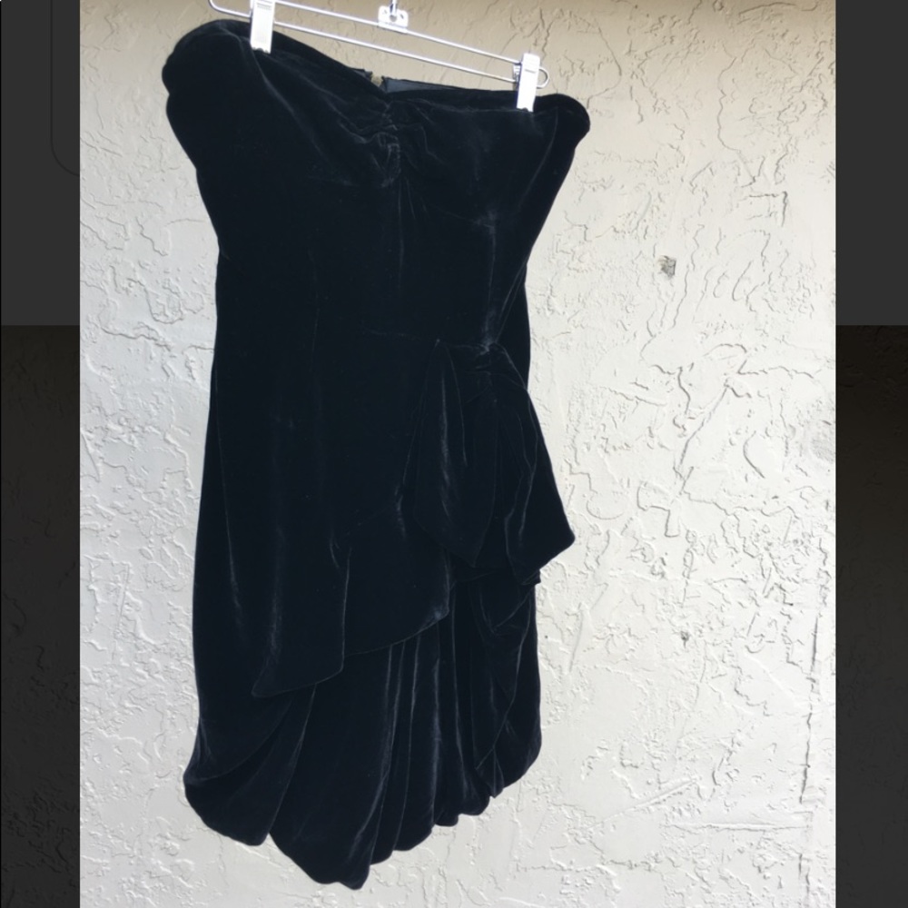 Marc By Marc Jacobs Strapless Velvet Bubble Dress